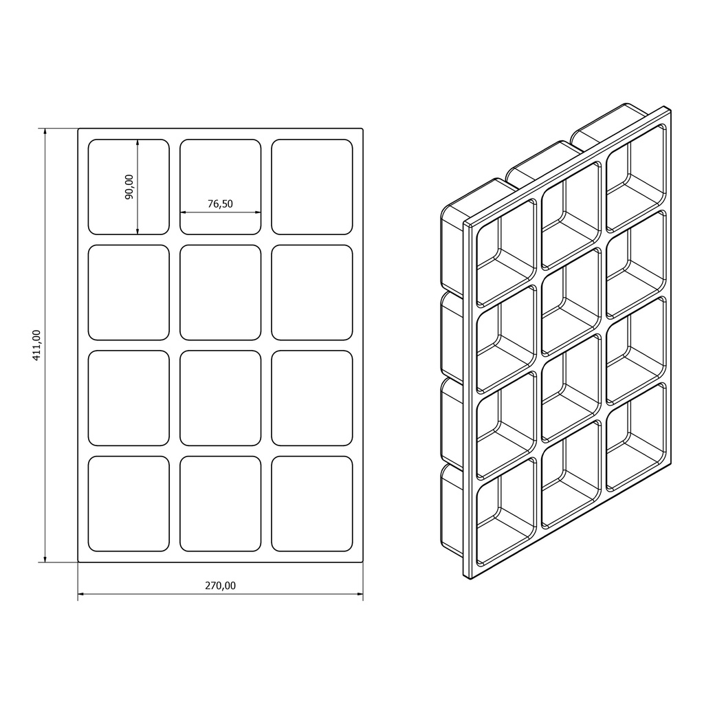 Drawer organizer 12 bins