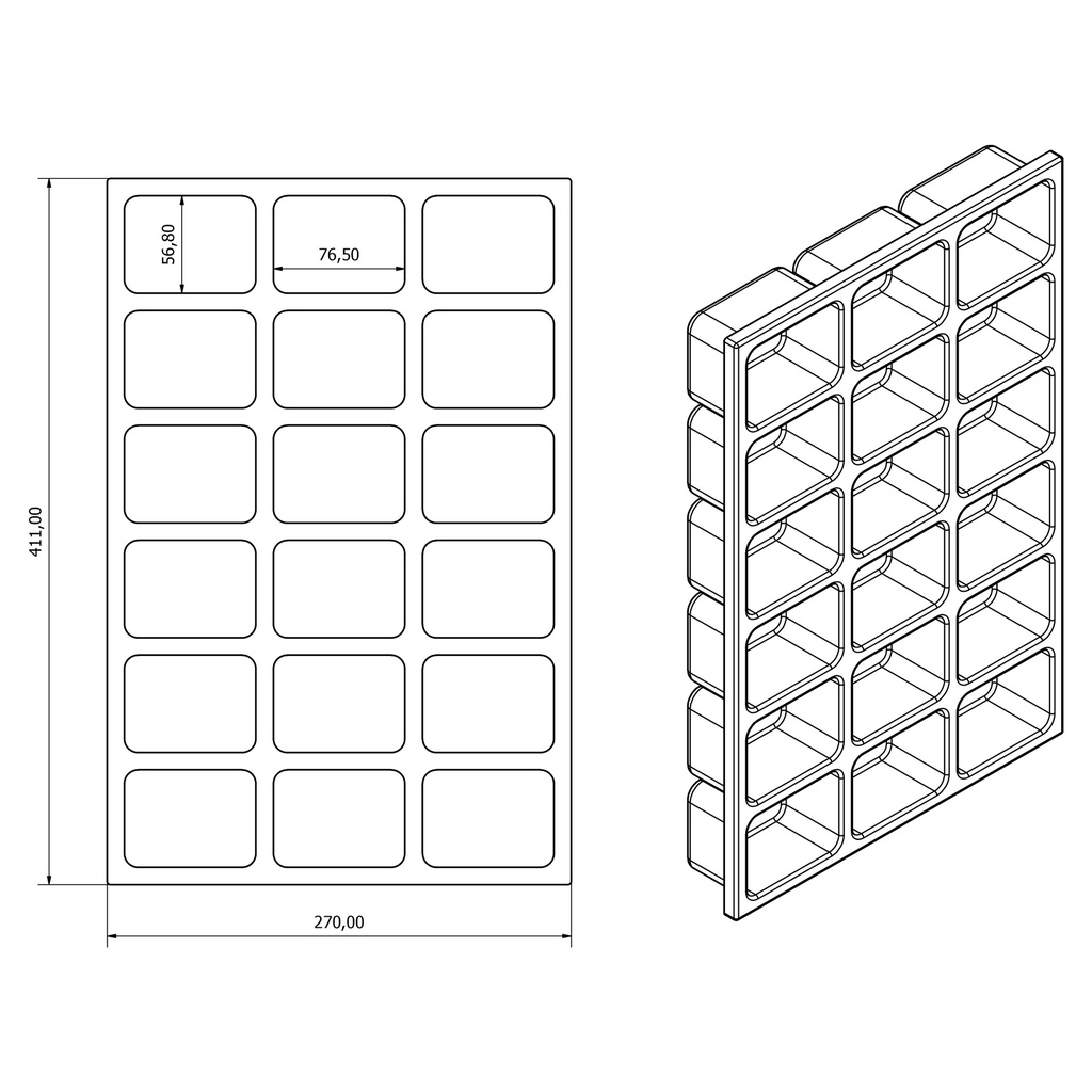 Drawer organizer 18 compartments