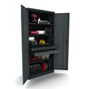 Metal tool cabinet 2 doors Incl. 2 drawers