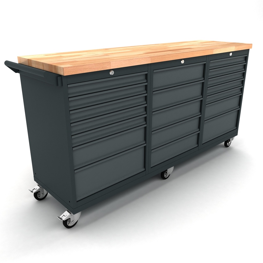 Werkbank mobil 2x 7 und 1x 5 Schubladenschrank