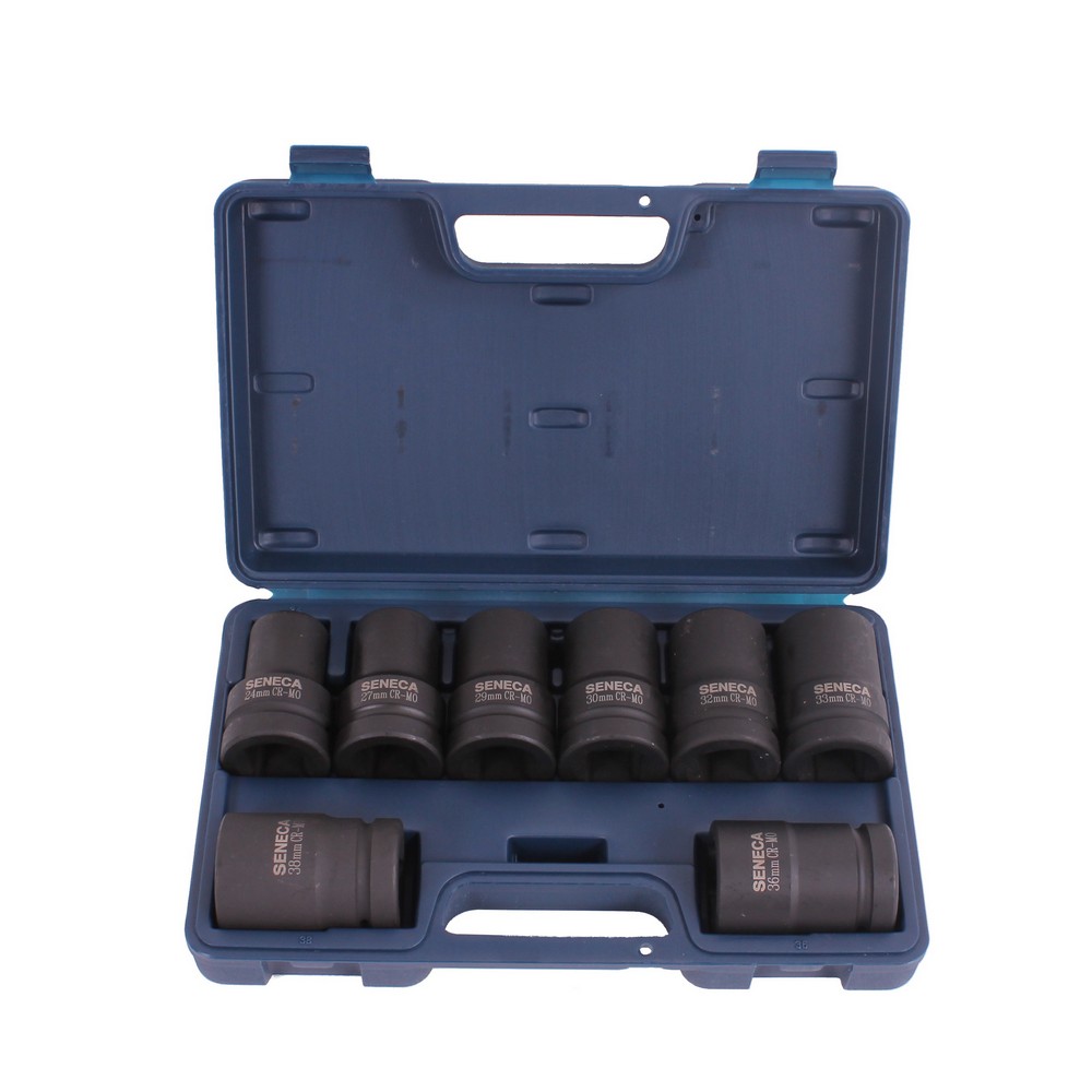 Deep impact socket set 1" 8 pieces professional