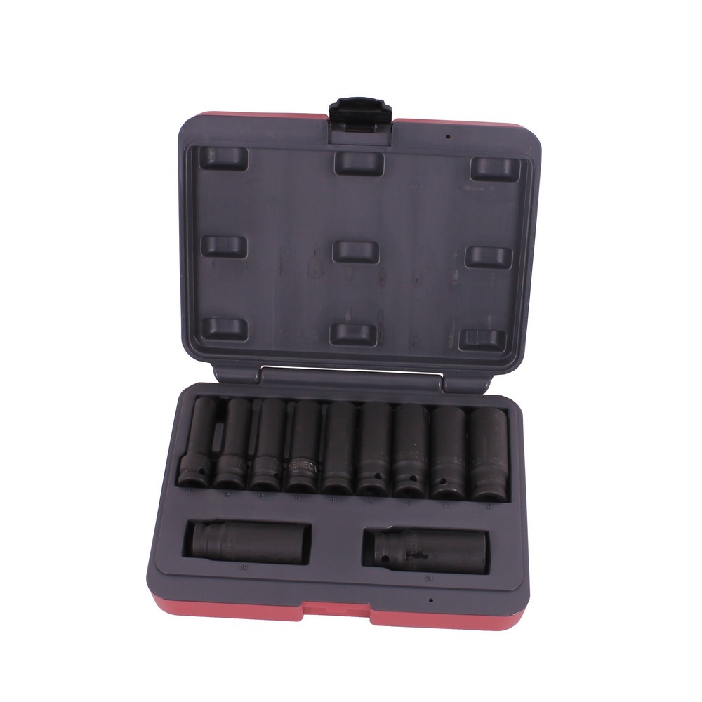 Deep impact socket set 1/2" 11 pieces professional