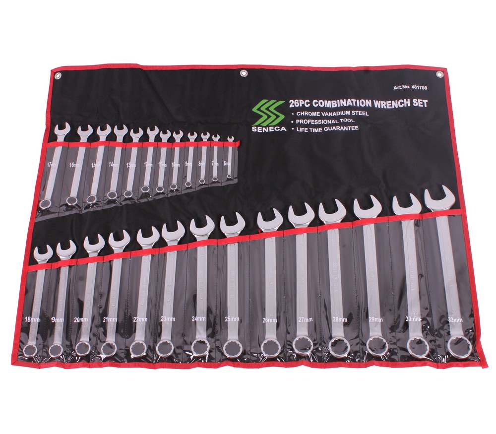 Combination wrench set 26 pieces professional