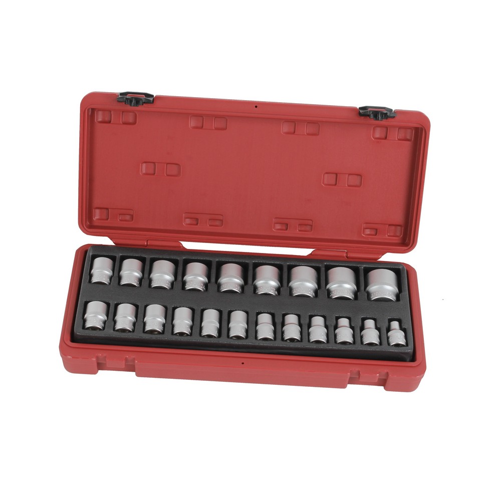 Socket set 1/2" 21 pieces metric professional