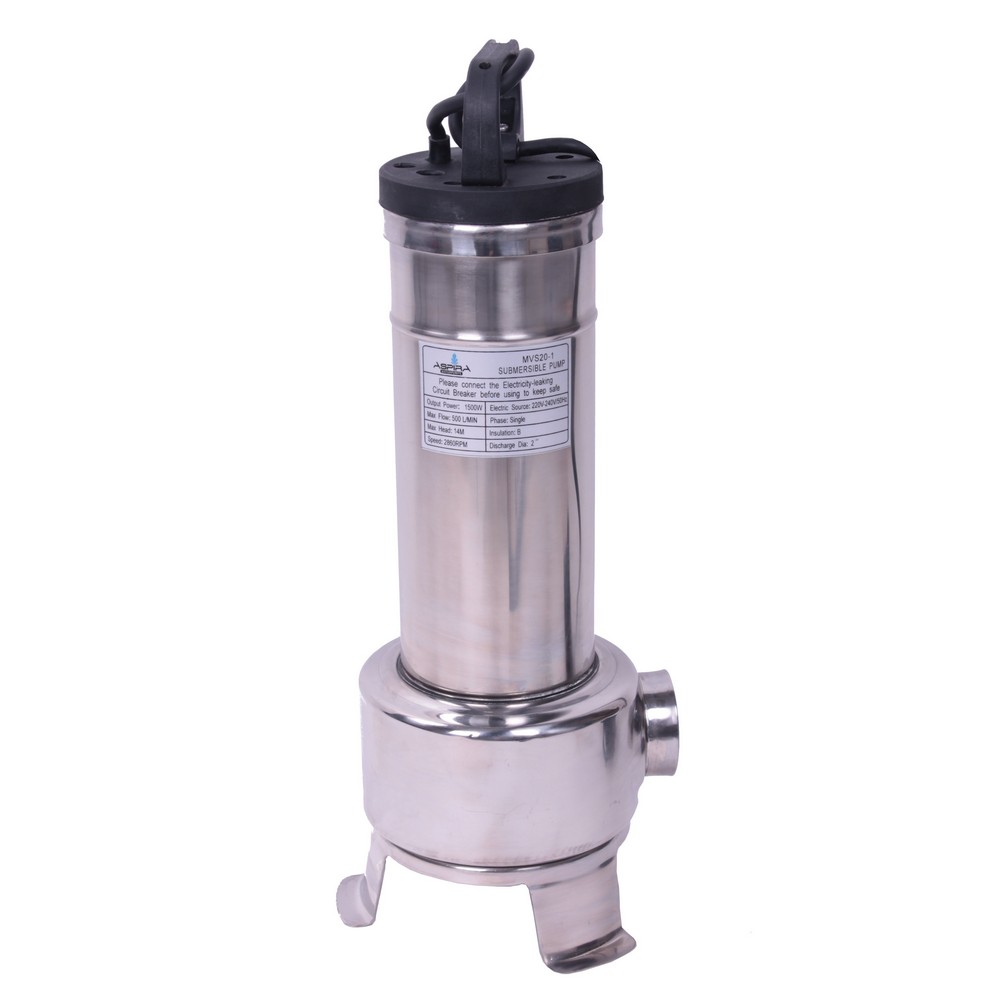 Submersible single vane pump stainless steel 1.5kW 230V