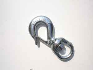 Swivel hook with latch 1,5T