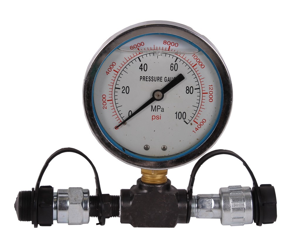 T-Stück mit Manometer