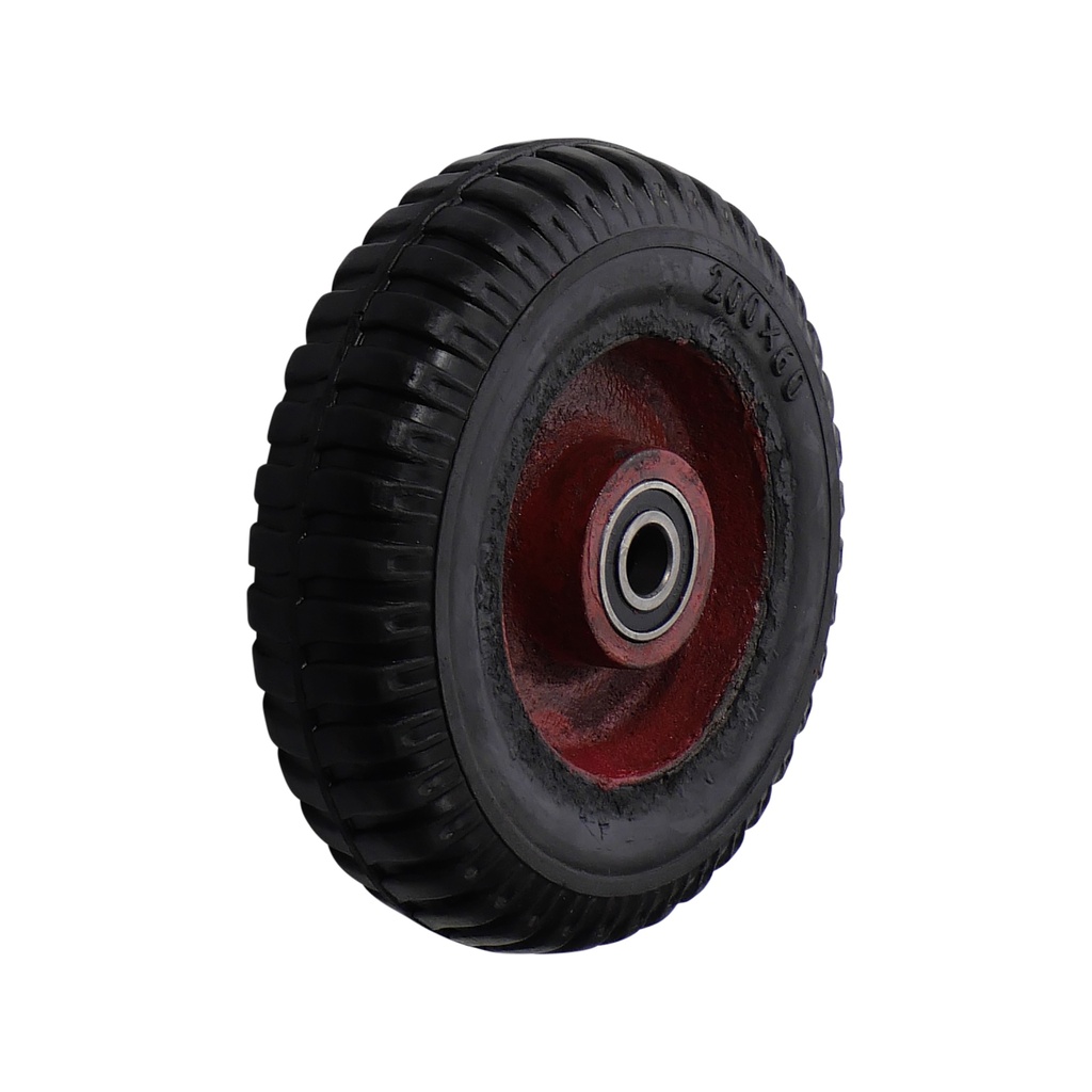 Los wiel 200 x 55mm massief rubber