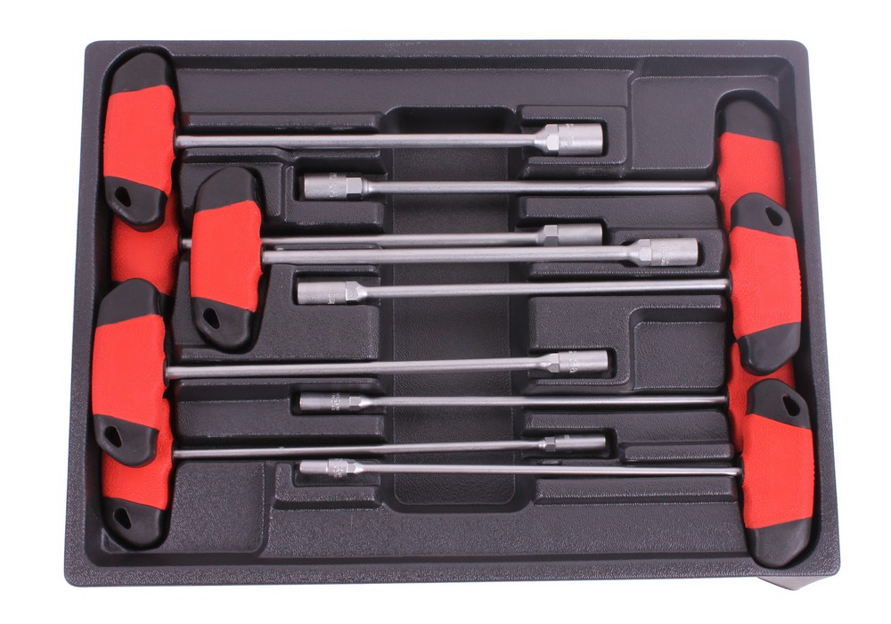 Hex nut driver t-handle set 9 pieces professional