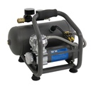 Portable air compressor with tank