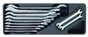 Double open end wrench set 11 pieces professional