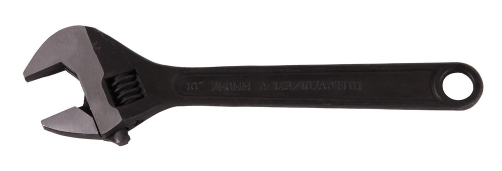 Adjustable open jaw wrench 10"