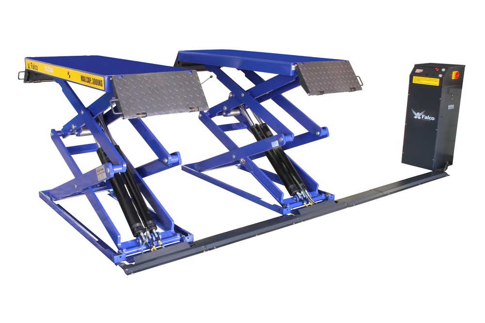 Double scissor lift master-slave 3000kg 400V