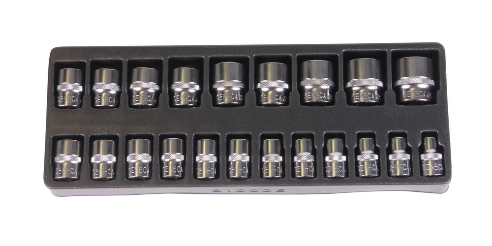 Socket set 1/2" 21 pieces metric professional