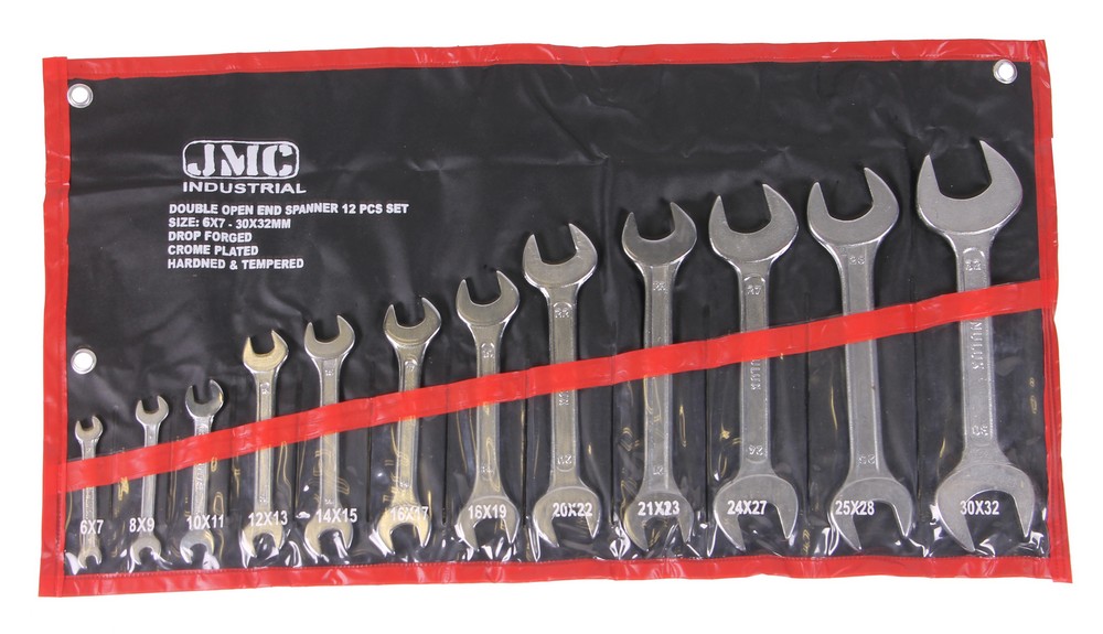 Double open end spanner set 12 pieces