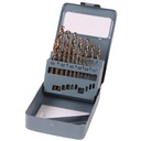 HSS twist drill set cobalt split point 19 pieces