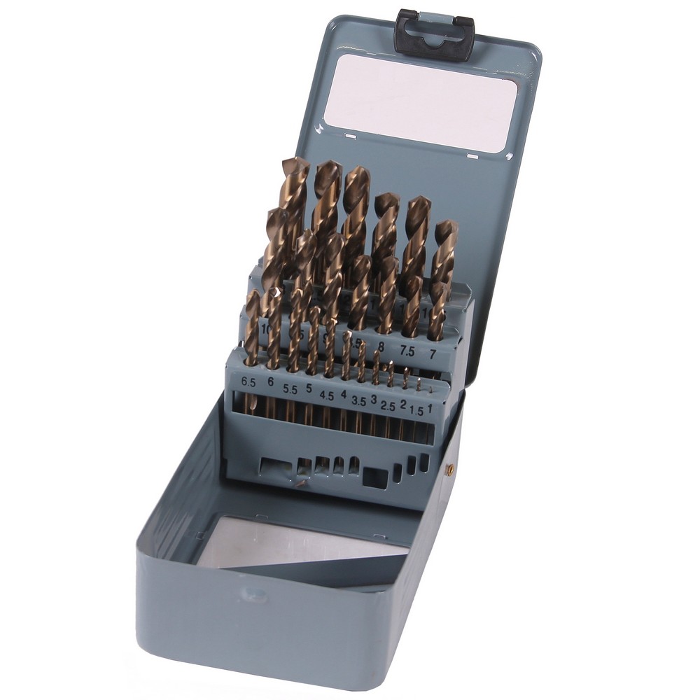 HSS twist drill set cobalt split point 25 pieces