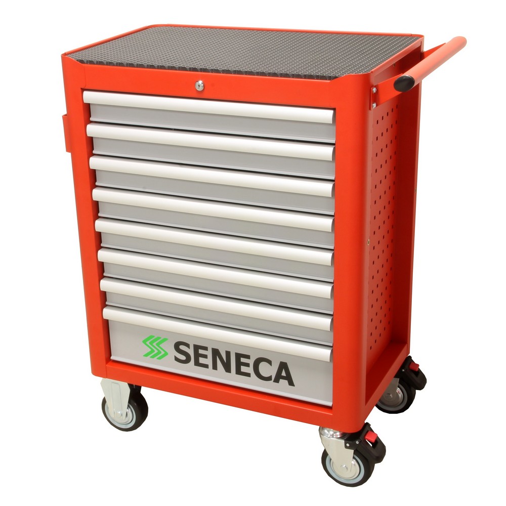 Gereedschapswagen seneca 8 lades rood