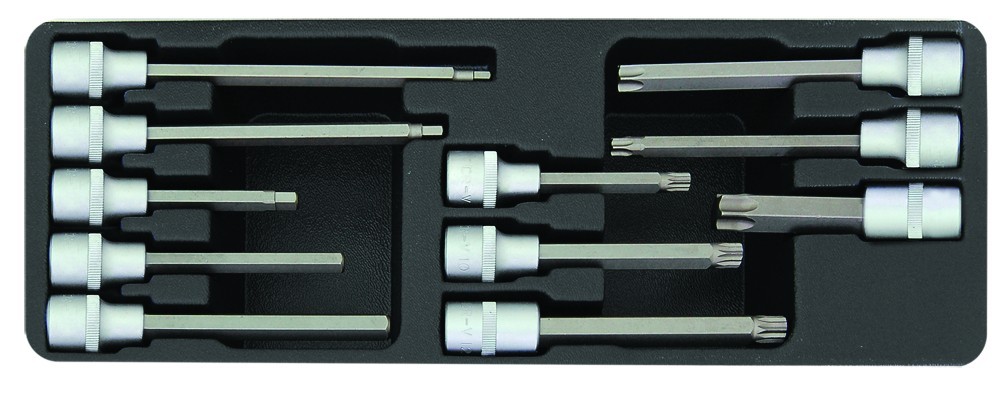 Torx spline en inbusdoppenset 1/2" 11 dlg