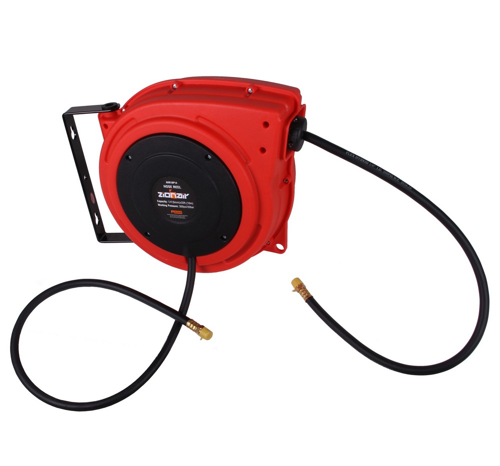 Air hose reel automatic polymer 1/4'' x 10m