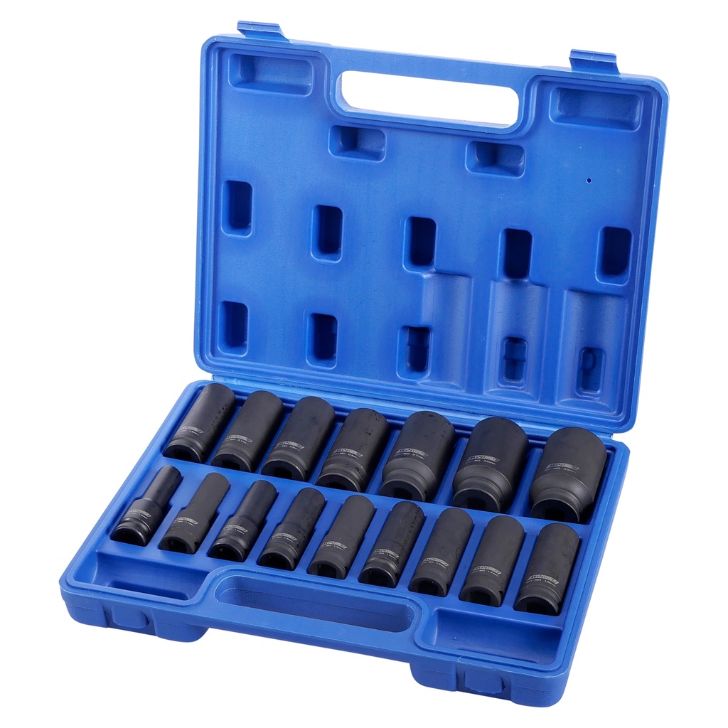 Deep impact socket set 16pcs 1/2"