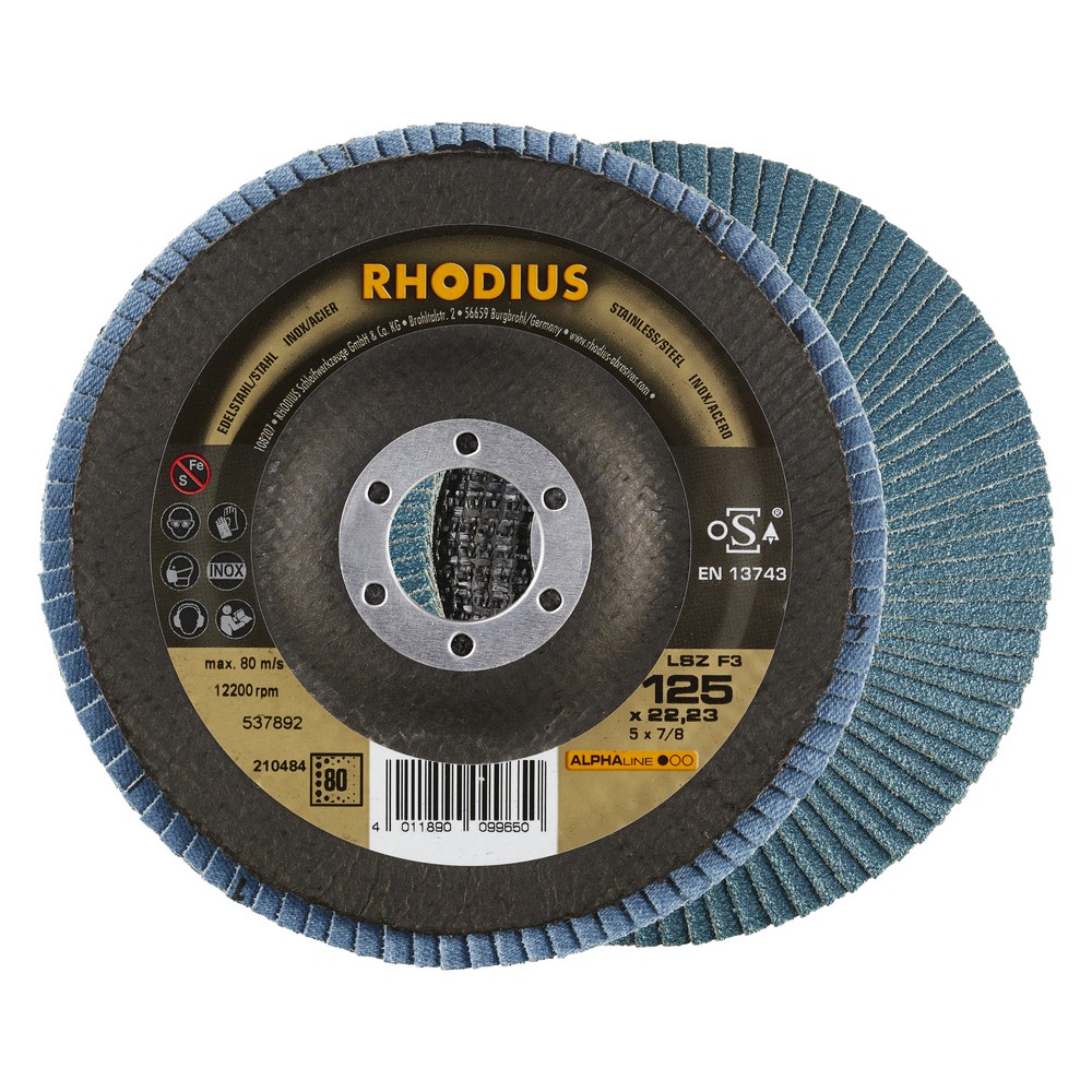 Flap disc V conical LSZ F3 125 x 22,23mm K80 10 pieces