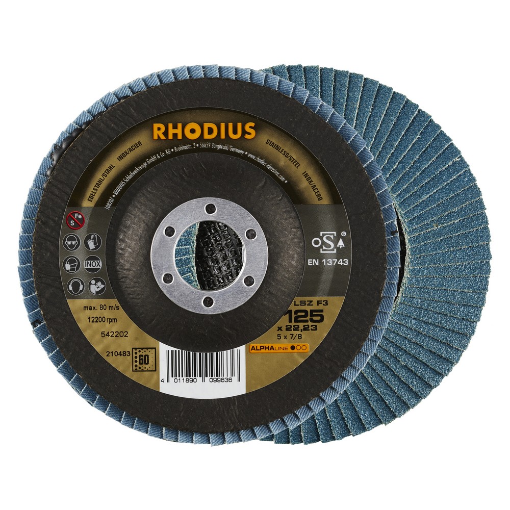 Flap disc V conical LSZ F3 125 x 22,23mm K60