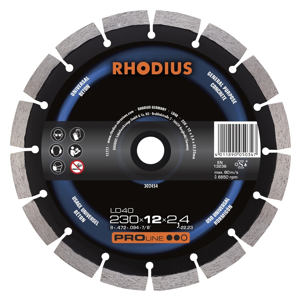 Diamond cutting disc LD40 230 x 12,0 x 2,4 x 22,23mm