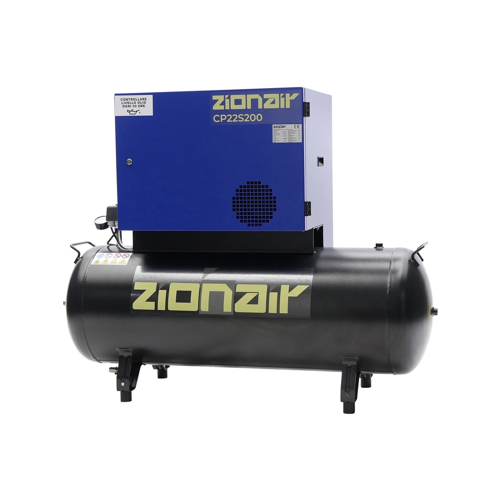 Compressor silent 2,2kW 230V 10 bar 200L tank