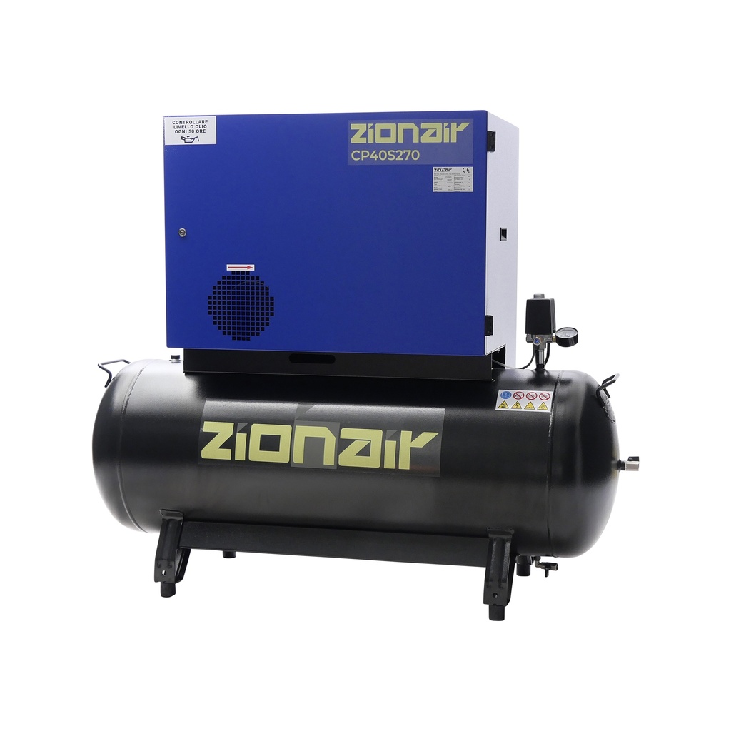 Compressor silent 4kW 400V 11 bar 270L tank