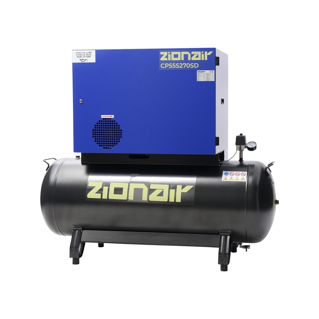 Compressor silent 5,5kW 400V 11 bar 270L tank star-delta