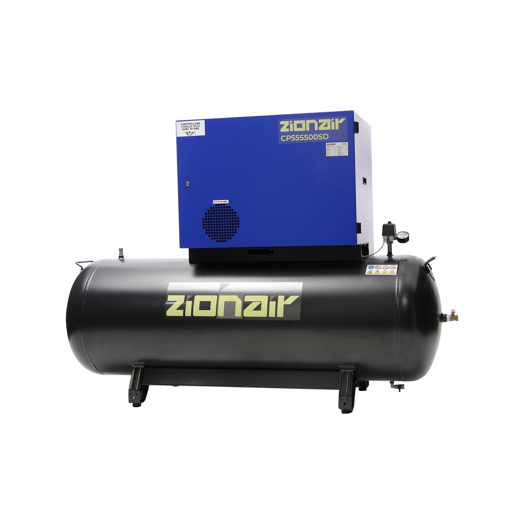 Compressor silent 5,5kW 400V 11 bar 500L tank star-delta