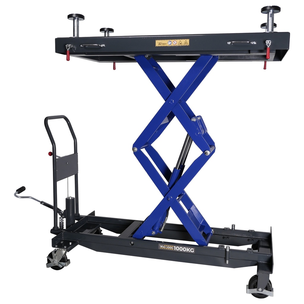 Mobile scissor lift table for EVA car battery engine and transmission exchange  1000kg