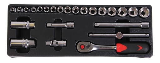 [910003] Socket wrench set 3/8" 24 pieces professional