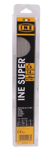 [INESUPER25B14] Laselektroden staal rutiel 2,5mm 350mm 14st