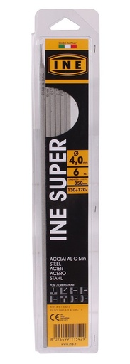 [INESUPER40B06] Laselektroden staal rutiel 4,0mm 350mm 6st