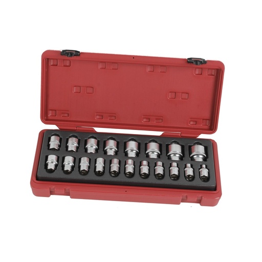 [910006AFB] Socket set 1/2" 19 pieces sae professional