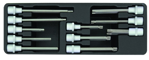 [910007] Torx spline en inbusdoppenset 1/2" 11 dlg