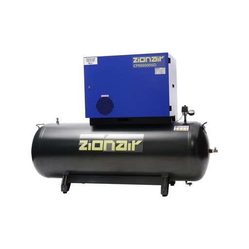 [CP55S500SD] Compressor silent 5,5kW 400V 11 bar 500L tank star-delta