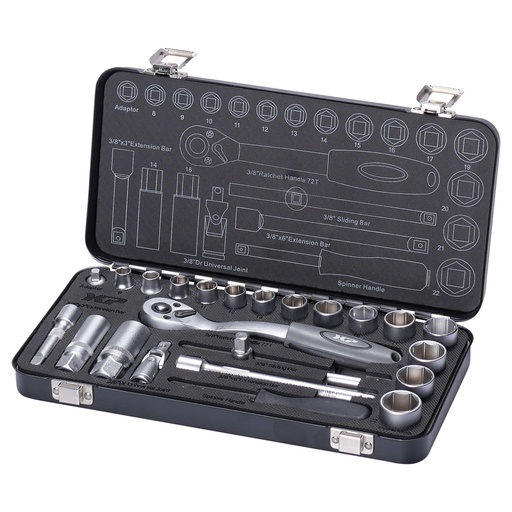 [XP38S24] Socket set 3/8" 24pcs