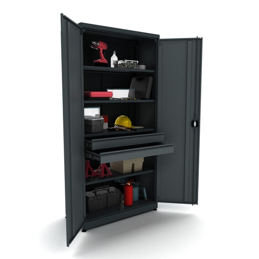 [BG95D2L] Metal tool cabinet 2 doors Incl. 2 drawers