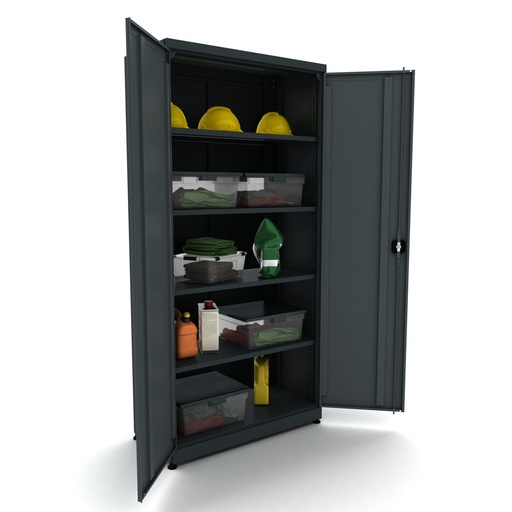 [BG95D2R] Metal tool cabinet 2 doors incl. 4 shelves